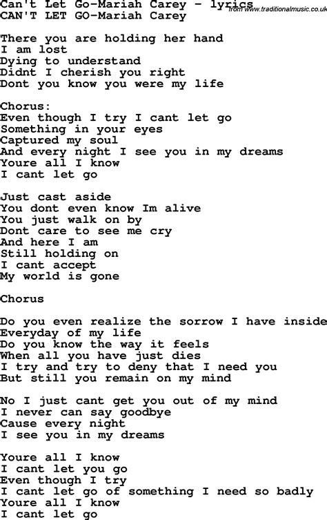 can't let go chords|words to can't let go.